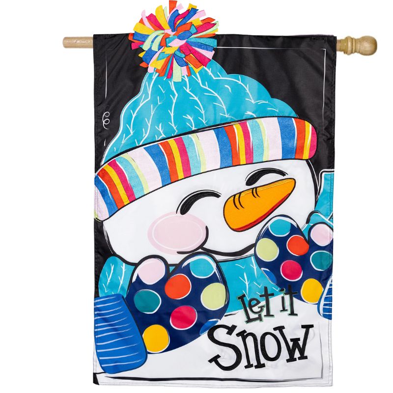 Let It Snow-Man House Flag